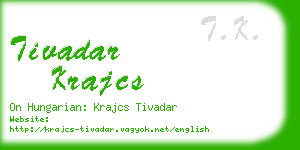 tivadar krajcs business card